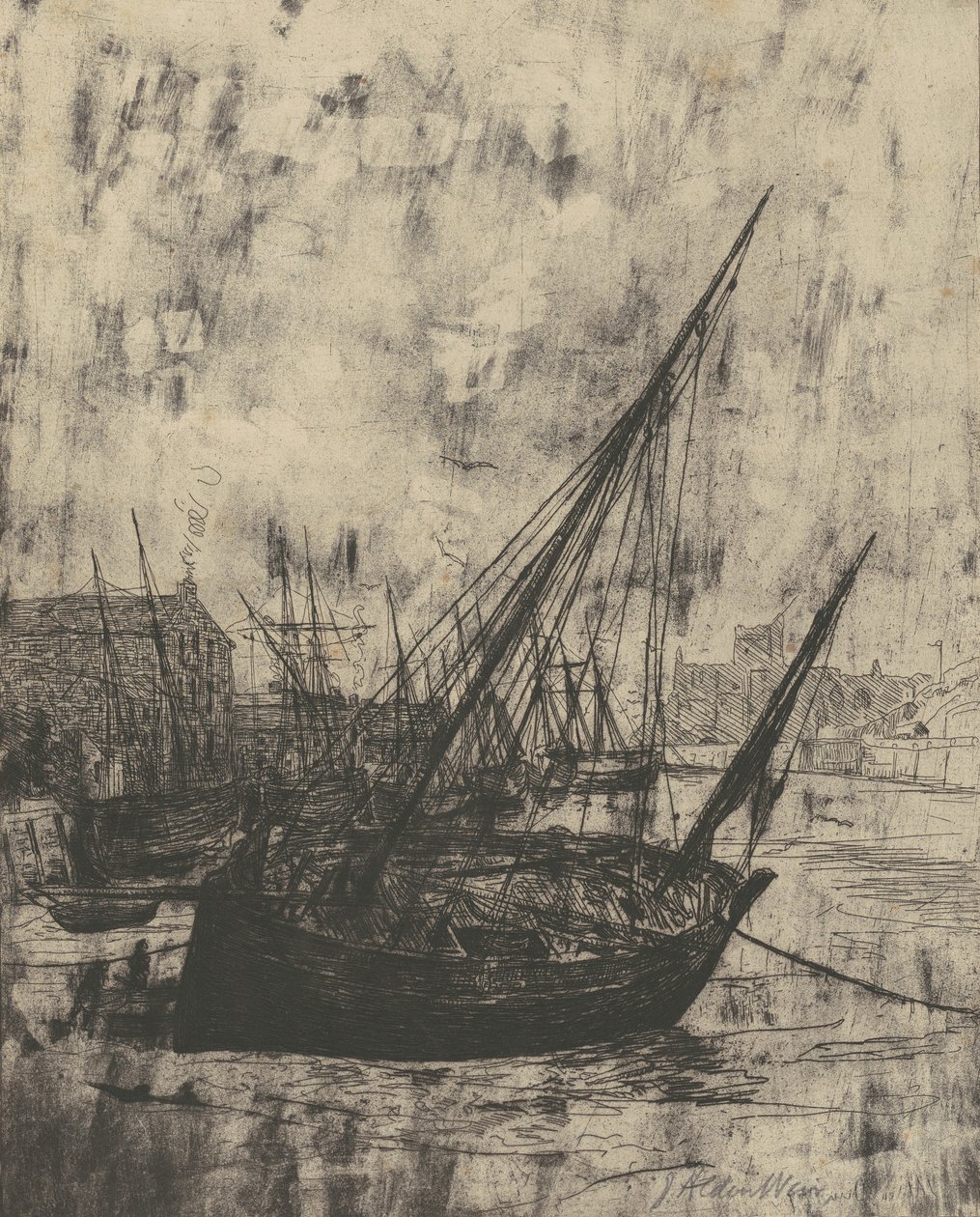 Båter på Peel—Isle of Man av Julian Alden Weir