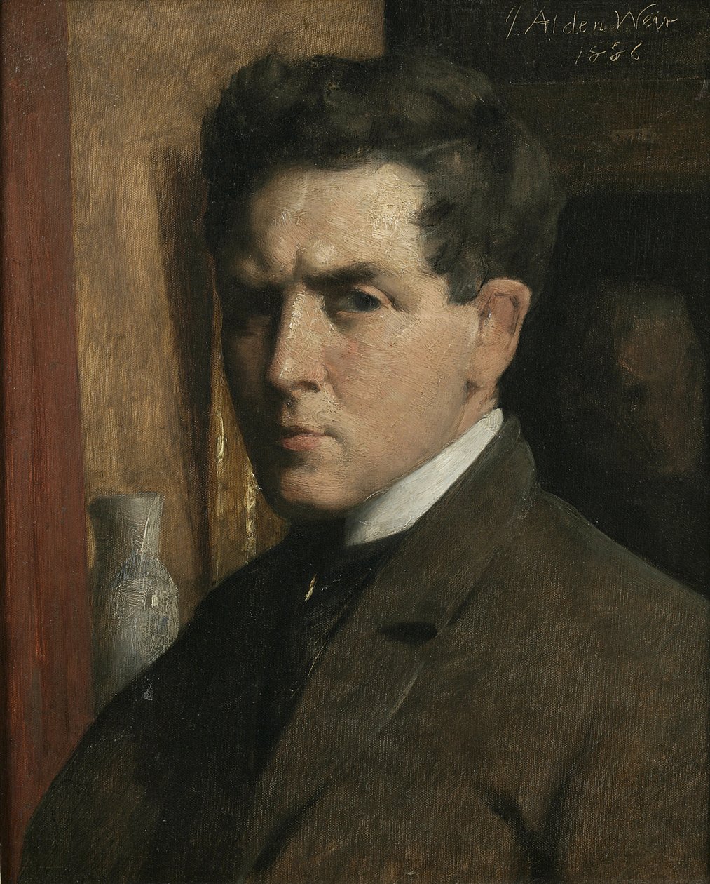 Selvportrett, 1886 av Julian Alden Weir