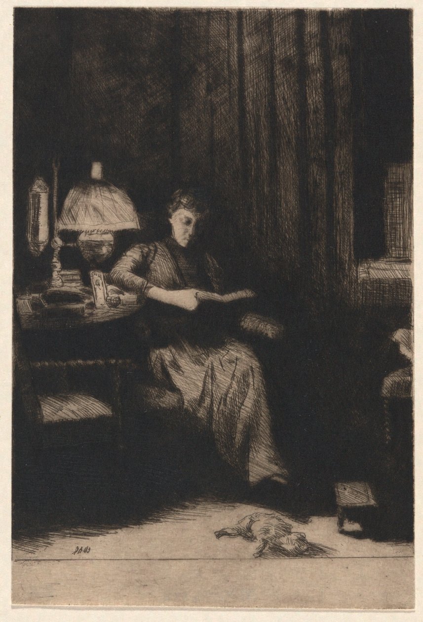 Kveldslampen av Julian Alden Weir