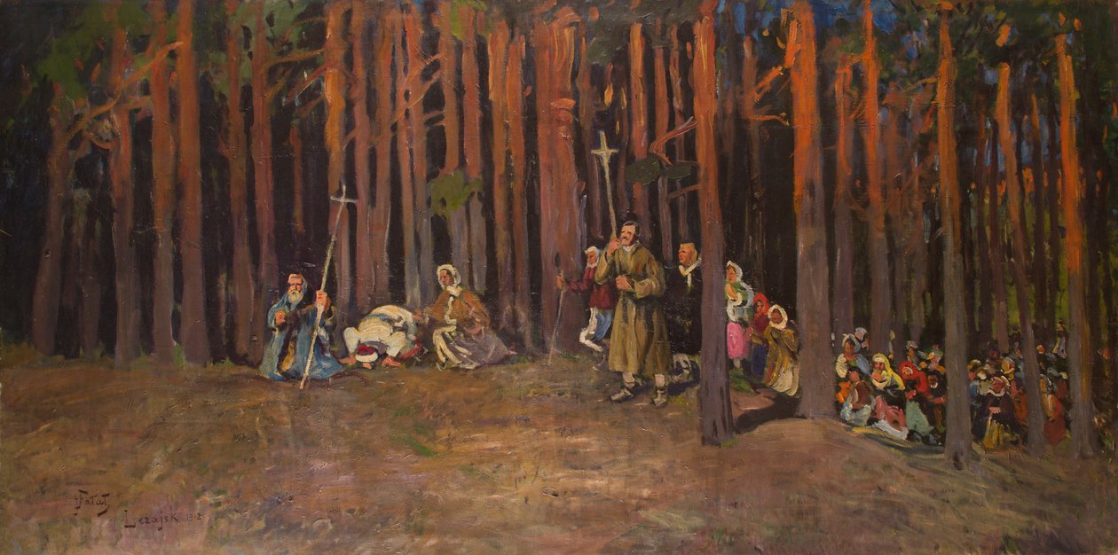 Gruppe av pilegrimer av Julian Falat