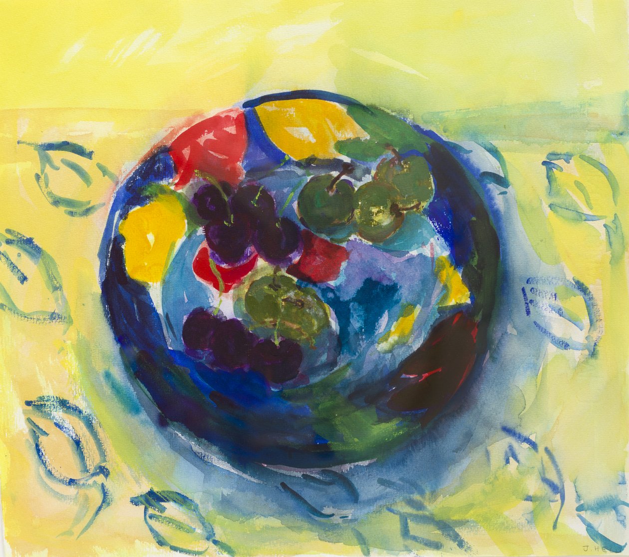 Cherries and Greengages, 2017, av Julie Held