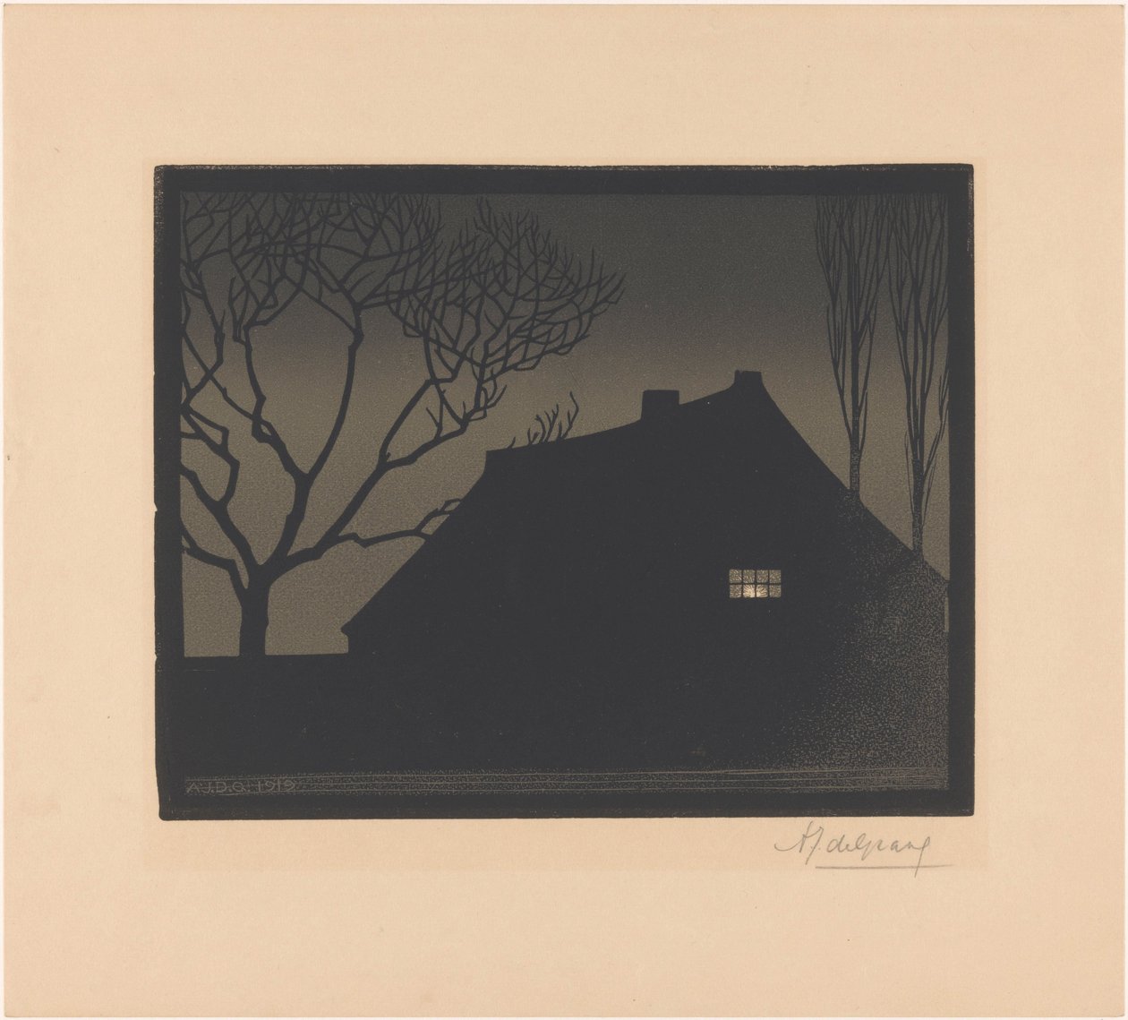 Vinterkveld av Julie de Graag (signed by artist)