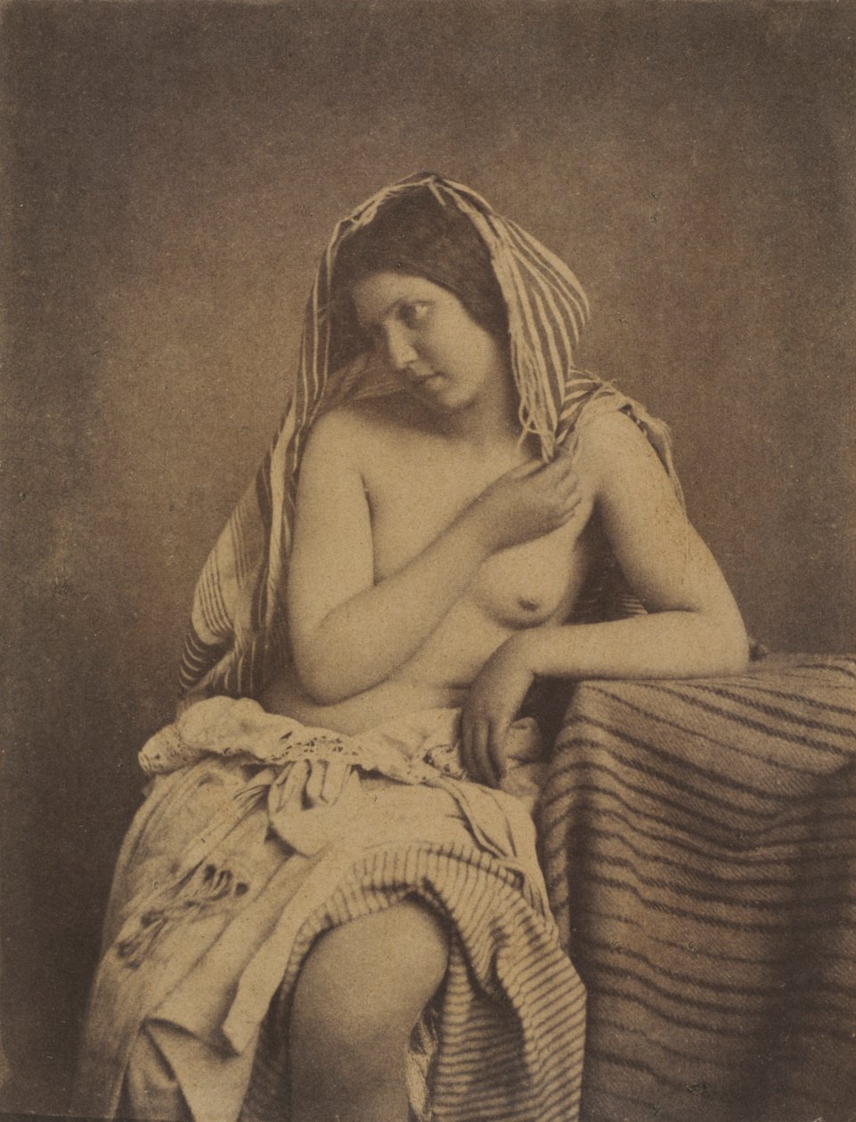 Studer etter naturen, ca. 1853-1855. av Julien Vallou de Villeneuve