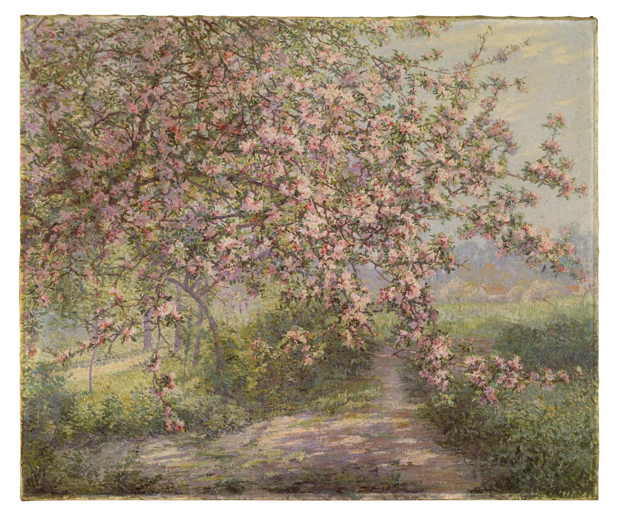 Et blomstrende epletre (olje på lerret) av Juliette Wytsman