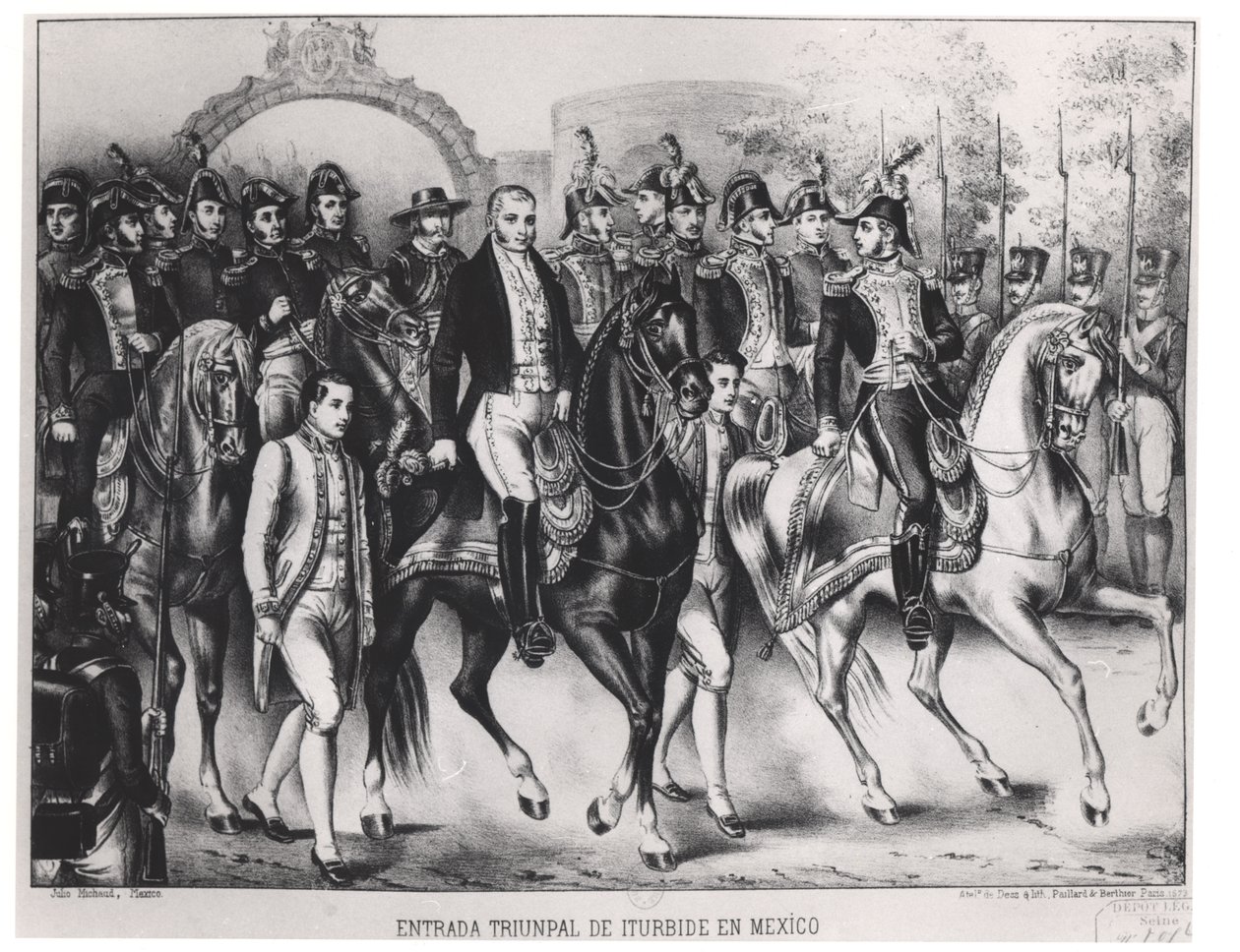Augustin de Iturbides triumfinntog (1783–1824) av Julio Michaud