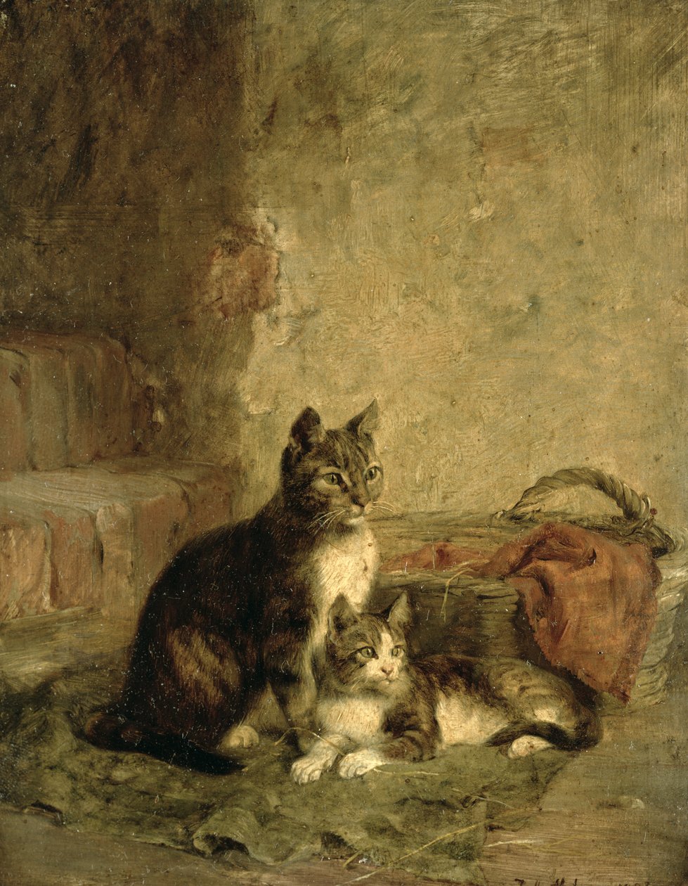 Katter, 1883 av Julius Adam