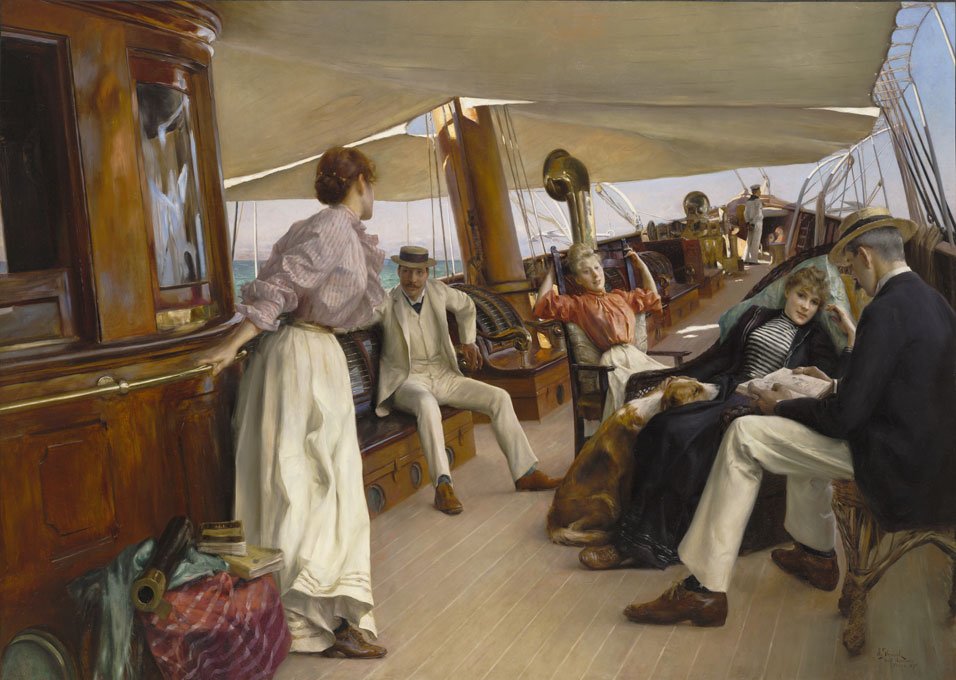 På yachten Namouna, Venezia av Julius Leblanc Stewart