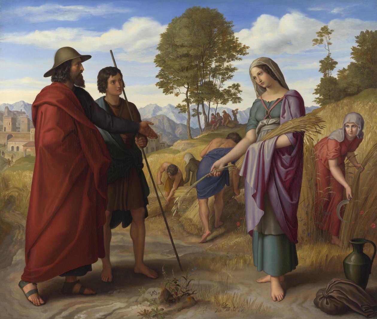 Ruth i Boas felt av Julius Schnorr von Carolsfeld