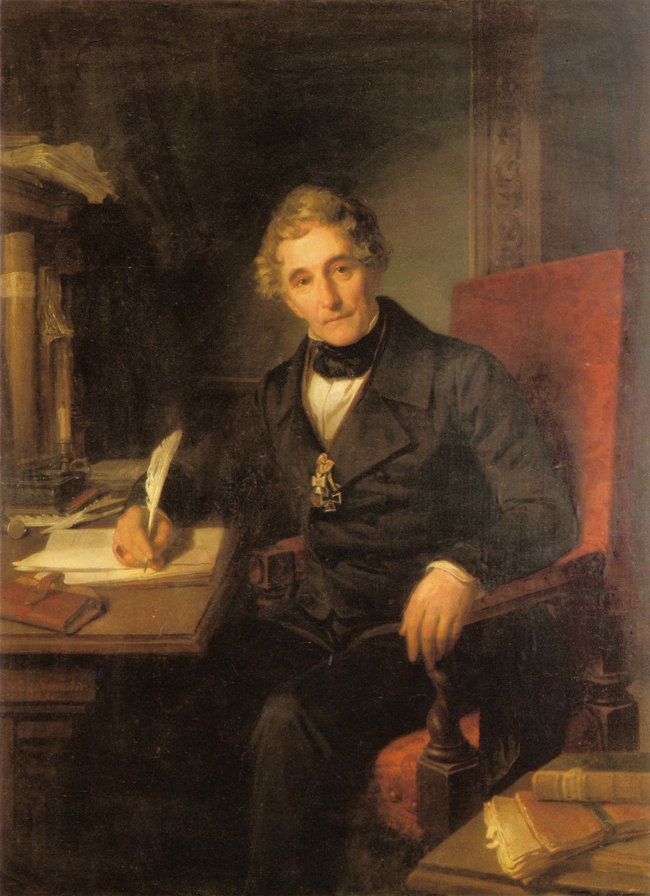 Portrett av Heinrich Andreas de Cuvry (1785-1869) av Julius Schrader