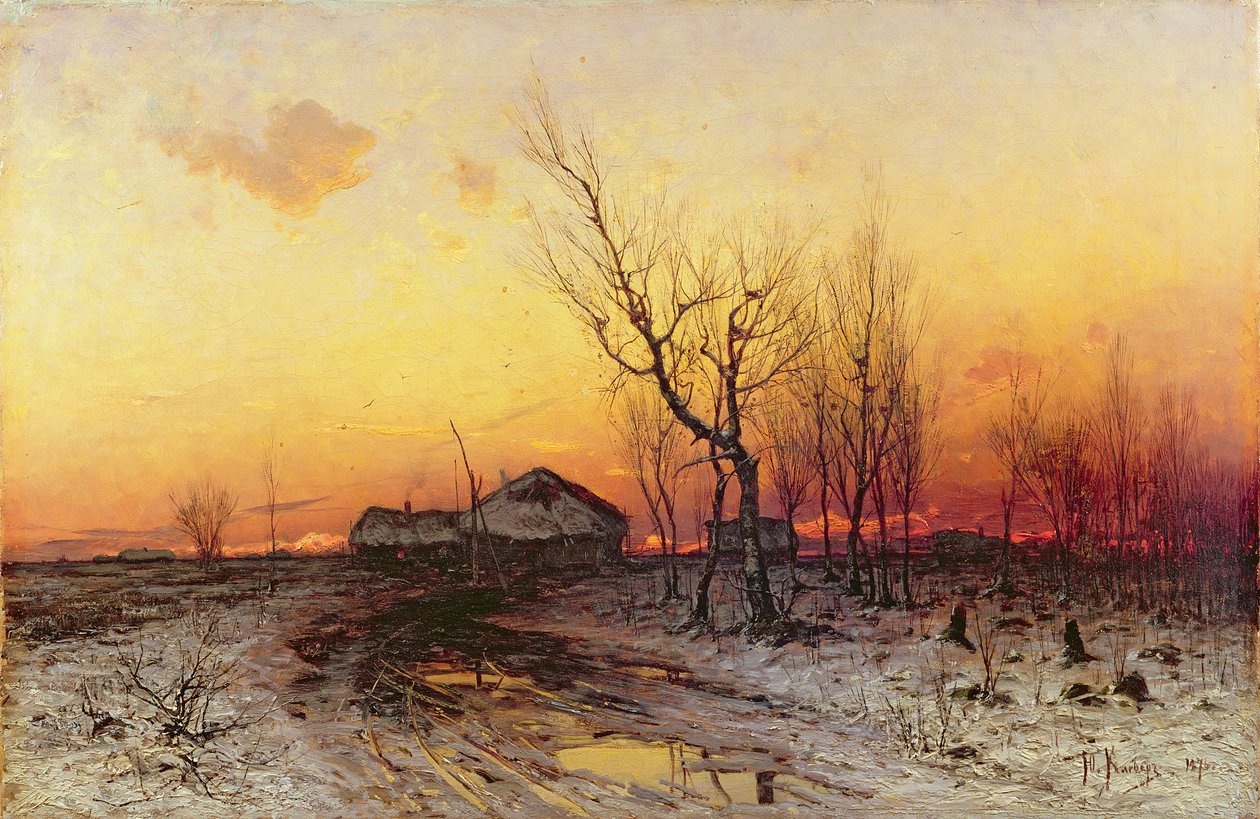 Vinterlandskap av Julius Sergius von Klever