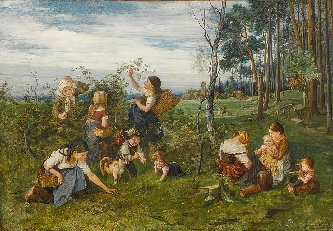 I bringebærene. 1876 av Julius Adam