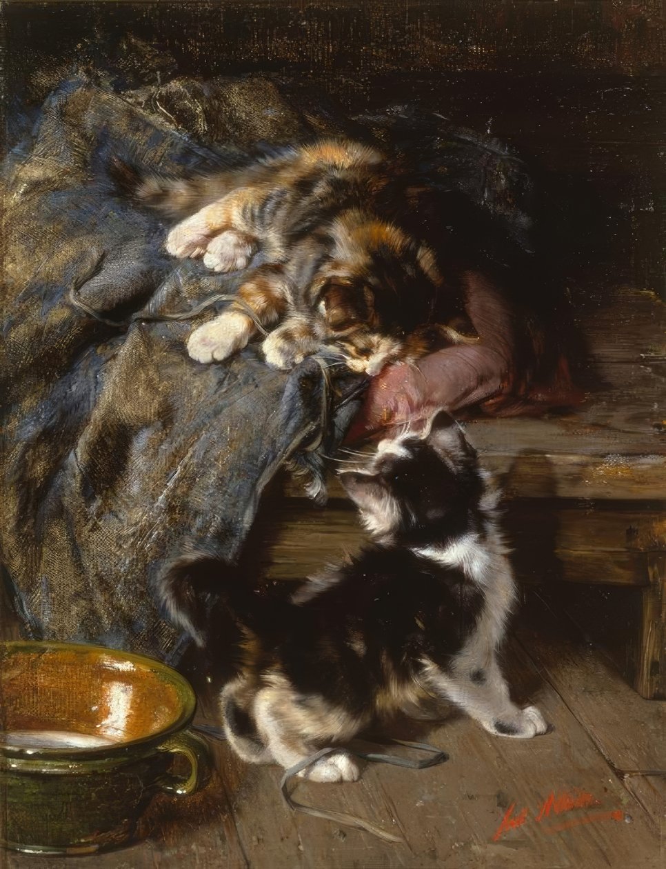 Kattunger leker av Julius Adam