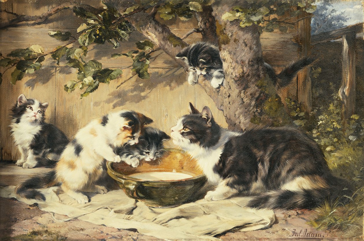 Skålen med melk, av Julius Adam