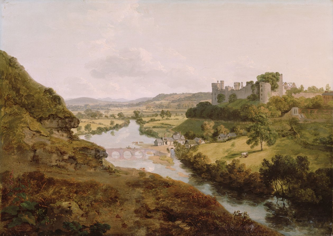Ludlow Castle, Shropshire av Julius Caesar Ibbetson