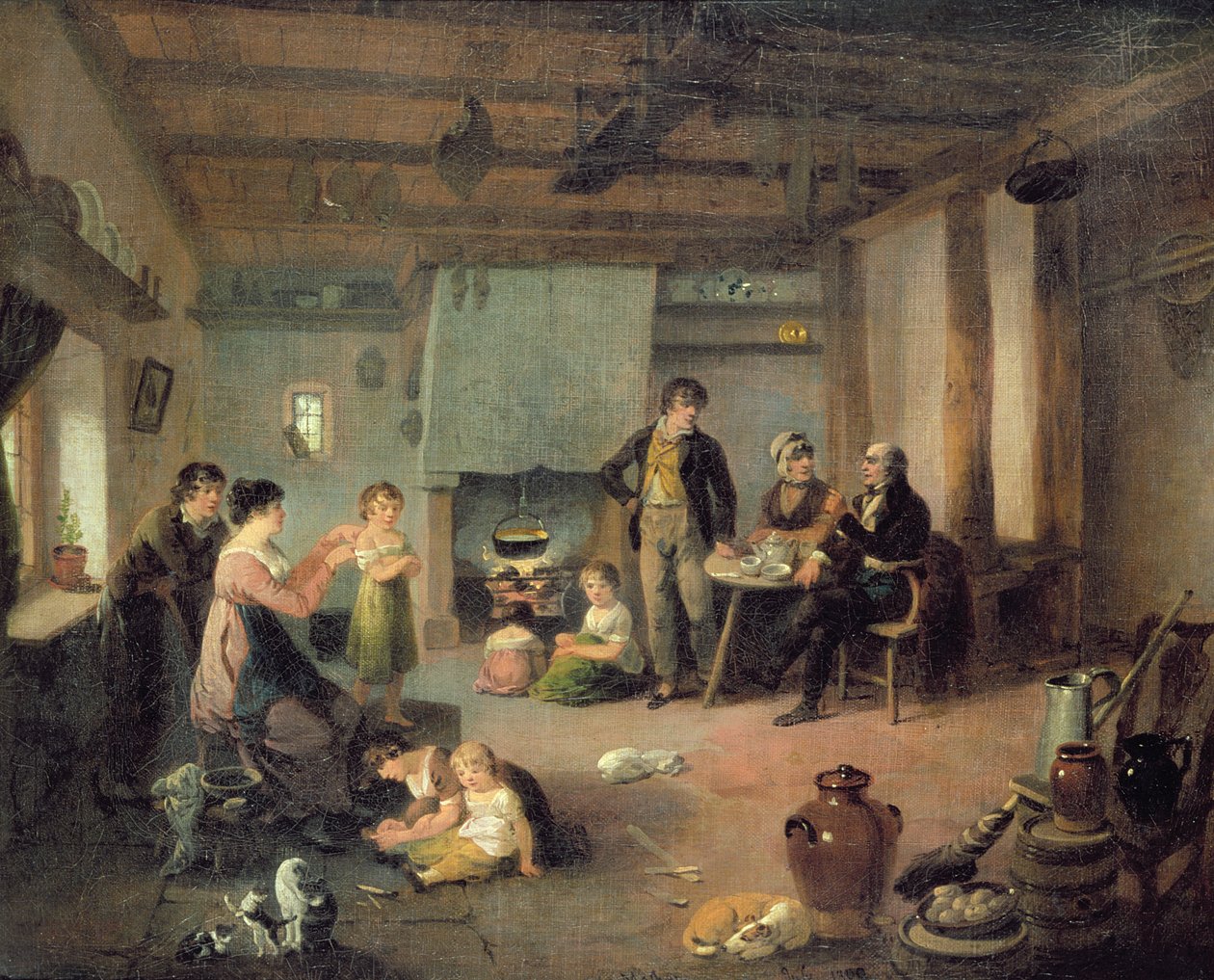 Malerens familie på Masham av Julius Caesar Ibbetson