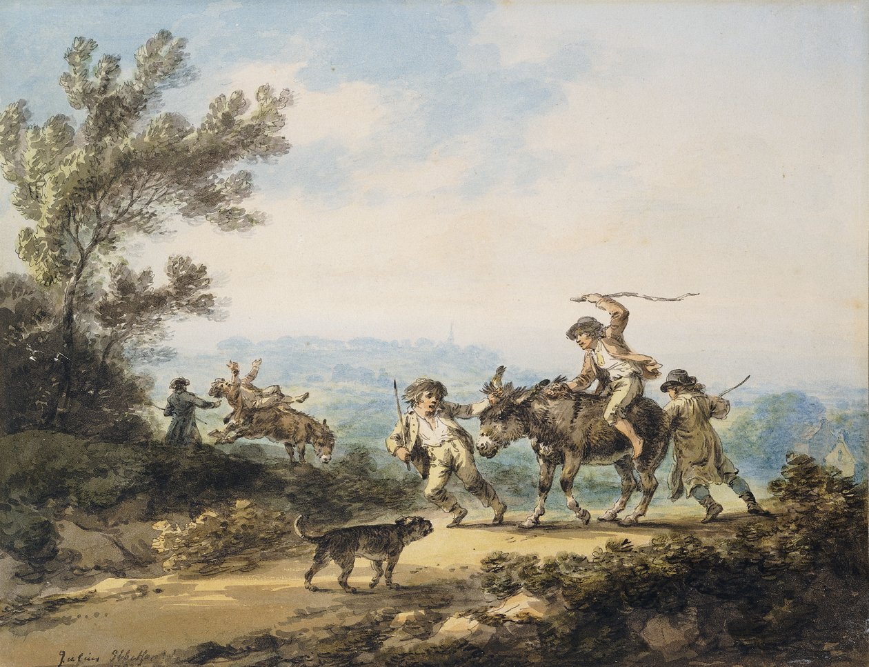 Det gjenstridige eselet, 1798 av Julius Caesar Ibbetson