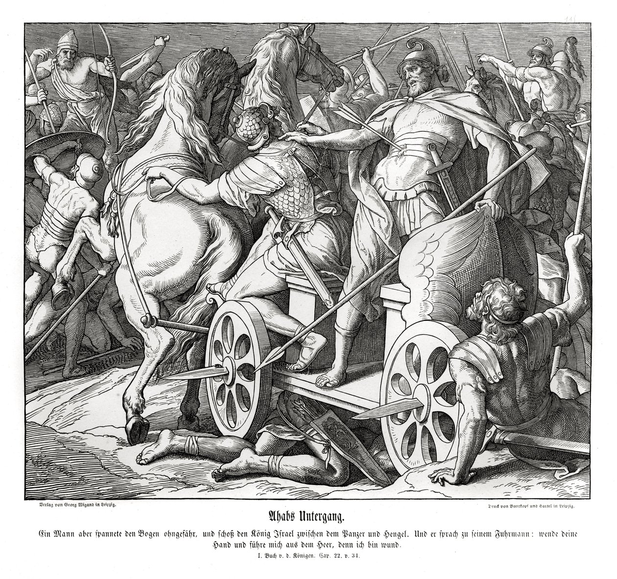 Akabs fall av Julius Schnorr von Carolsfeld