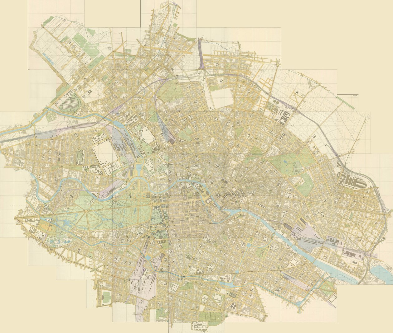 Oversiktskart over Berlin i 44 ark av Julius Straube