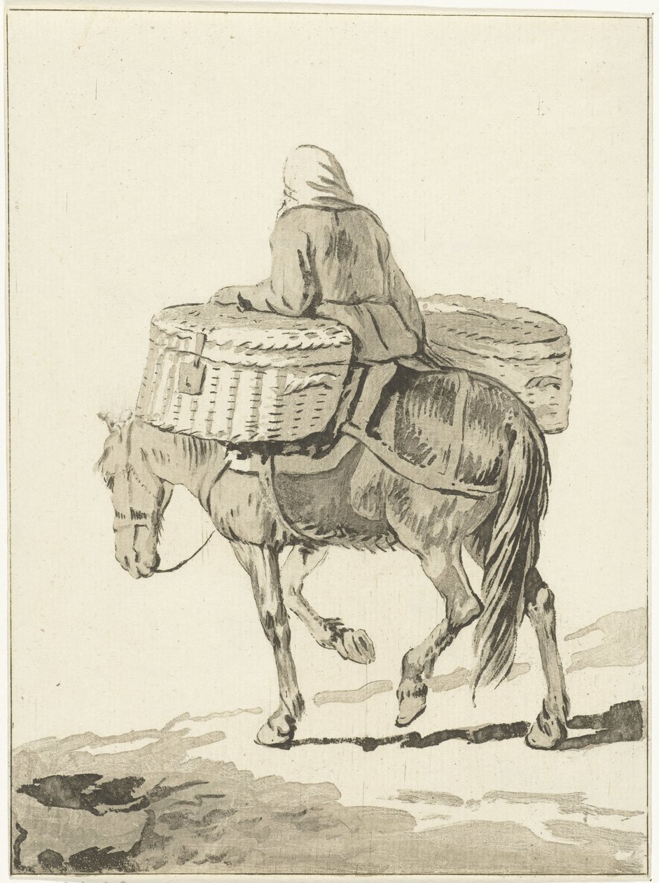Kvinne på hest av Jurriaan Cootwijck (attributed to)