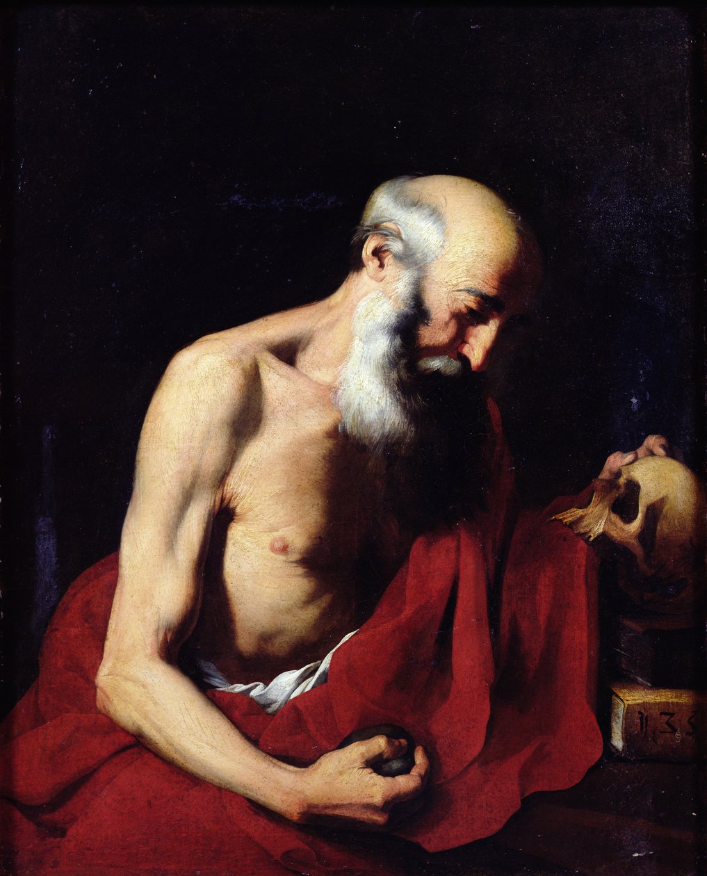 St. Hieronymus, 1633 av Jusepe de Ribera