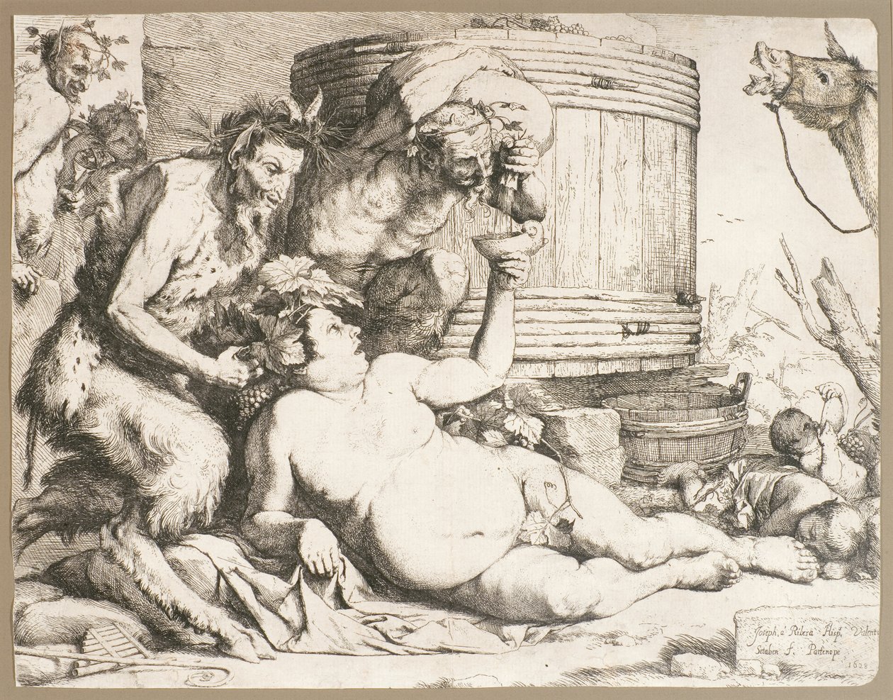 Silenus ved vinkaret, 1628 av Jusepe de Ribera