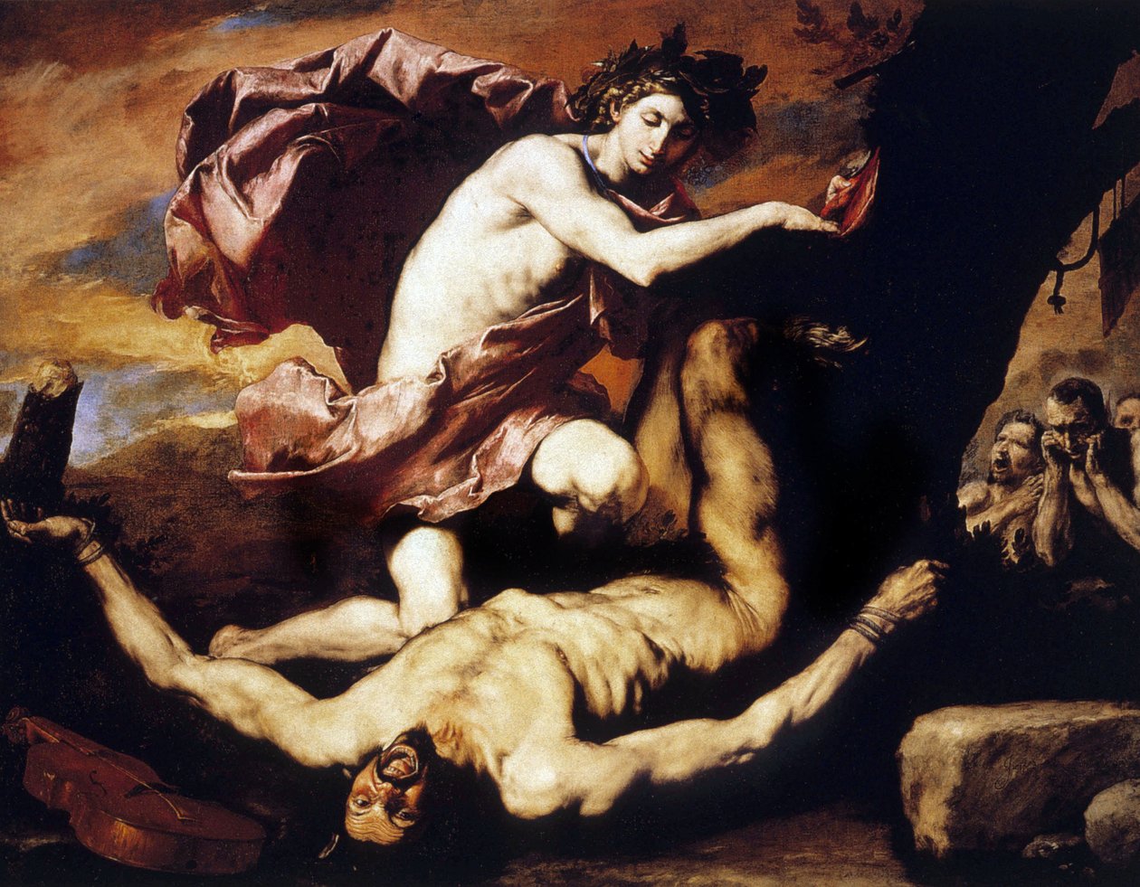 Apollo og Marsyas av Jusepe de Ribera