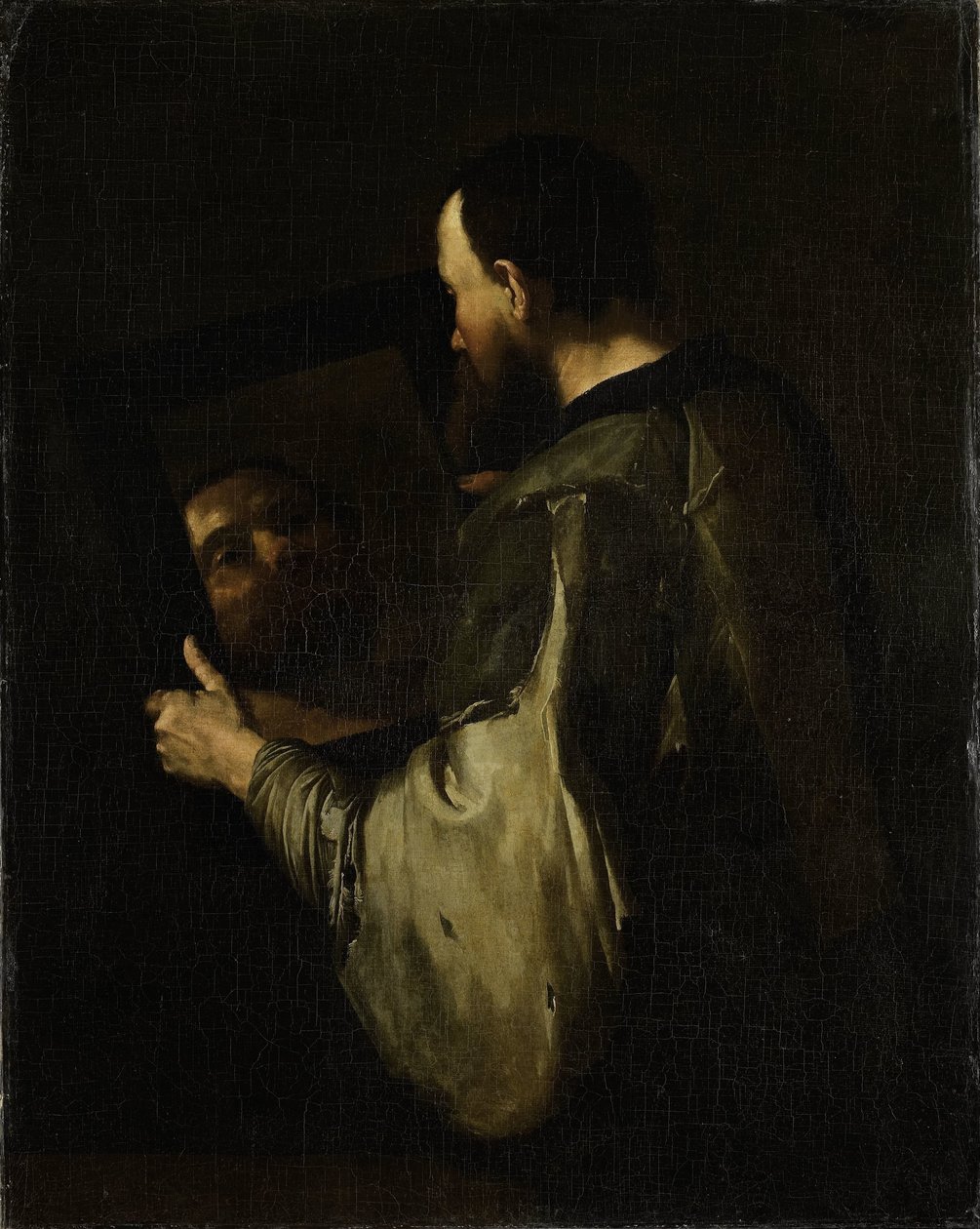 Filosof med speil av Jusepe de Ribera (copy after)