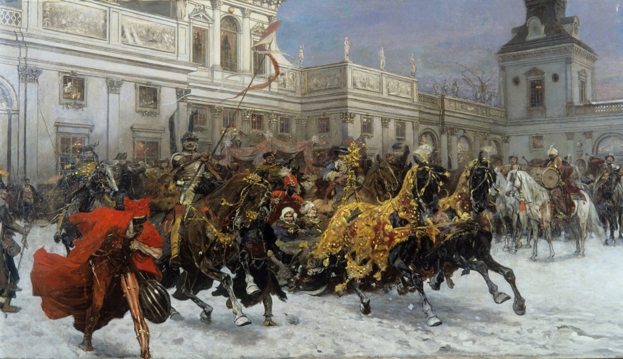 Marysieńka forlater Wilanów av Jozef Brandt