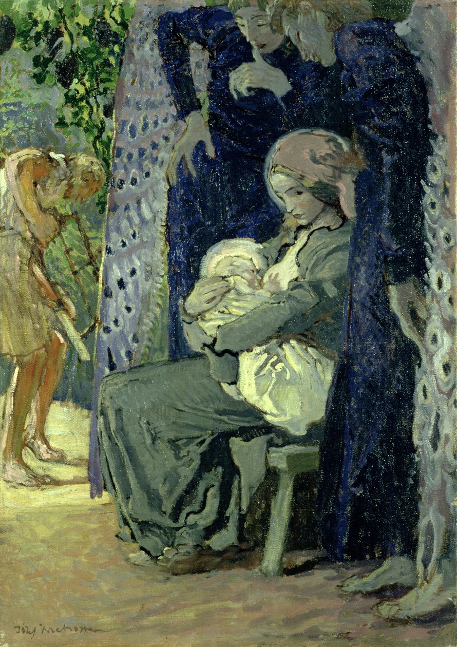 Holy Family, ca. 1913 (olje på lerret) av Józef Mehoffer