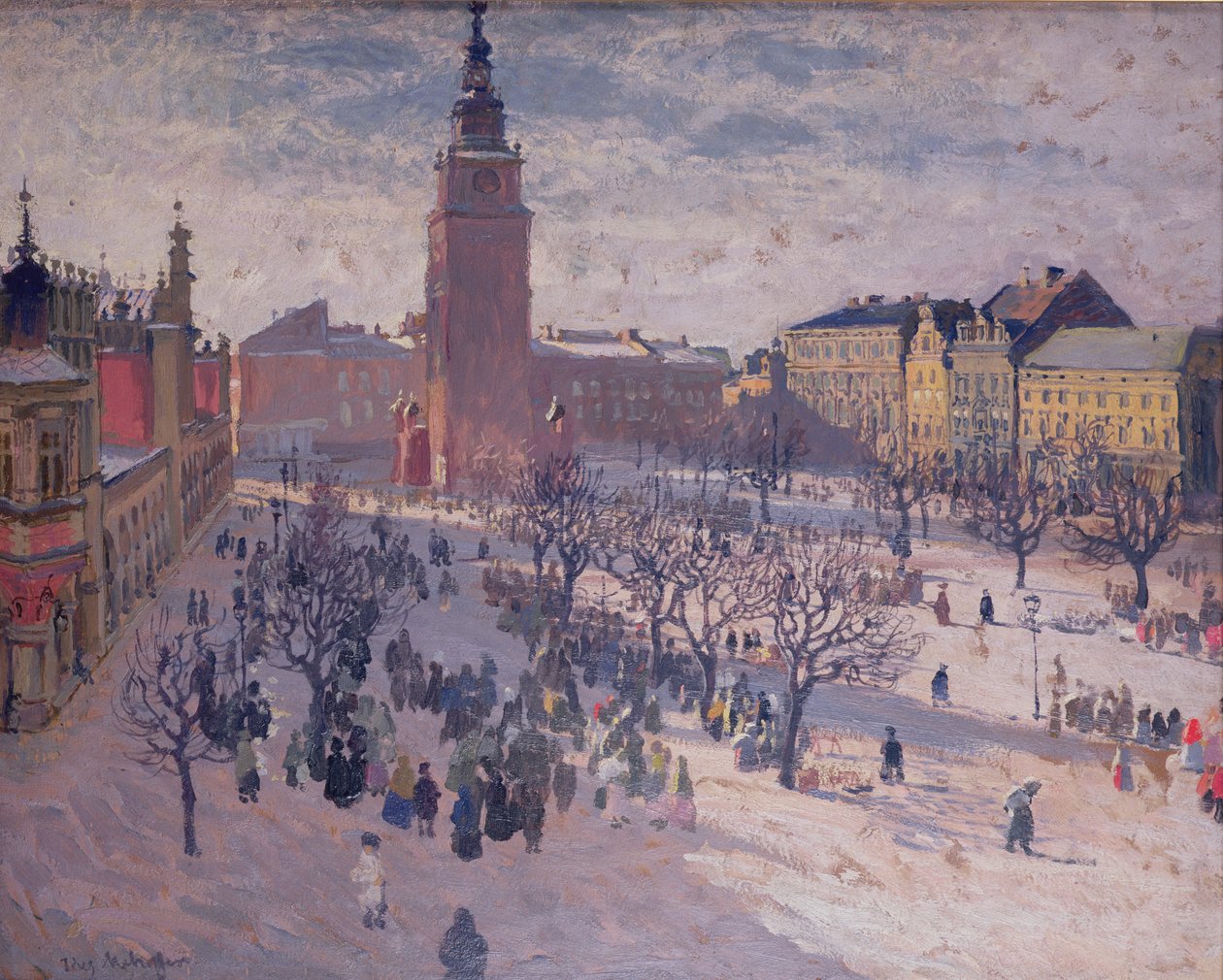 Stortorget i Krakow av Józef Mehoffer
