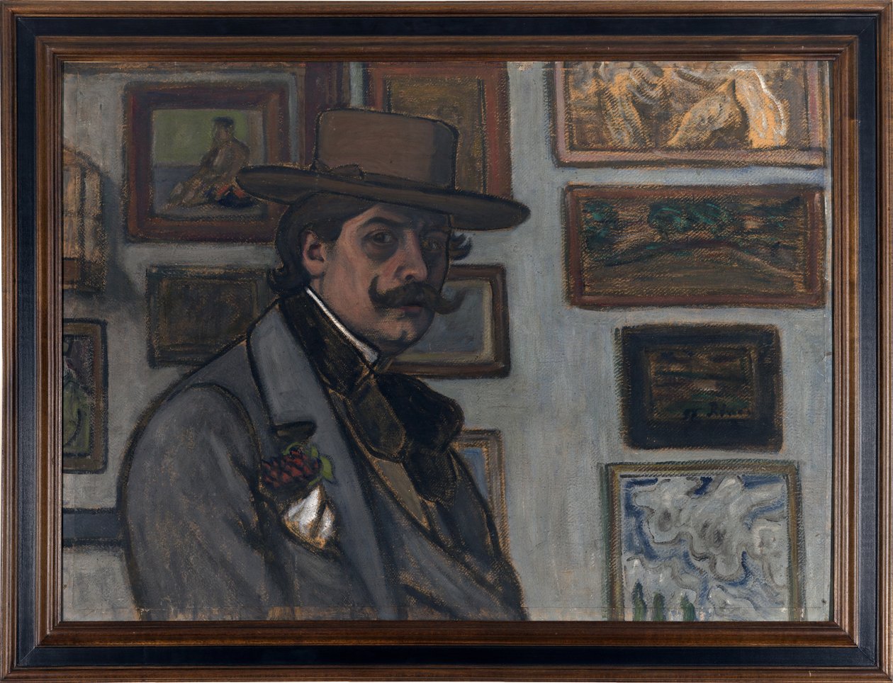 Selvportrett i en brun hatt av József Rippl Rónai