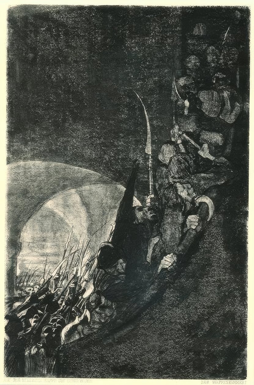 Bevæpning i et hvelv av Käthe Kollwitz