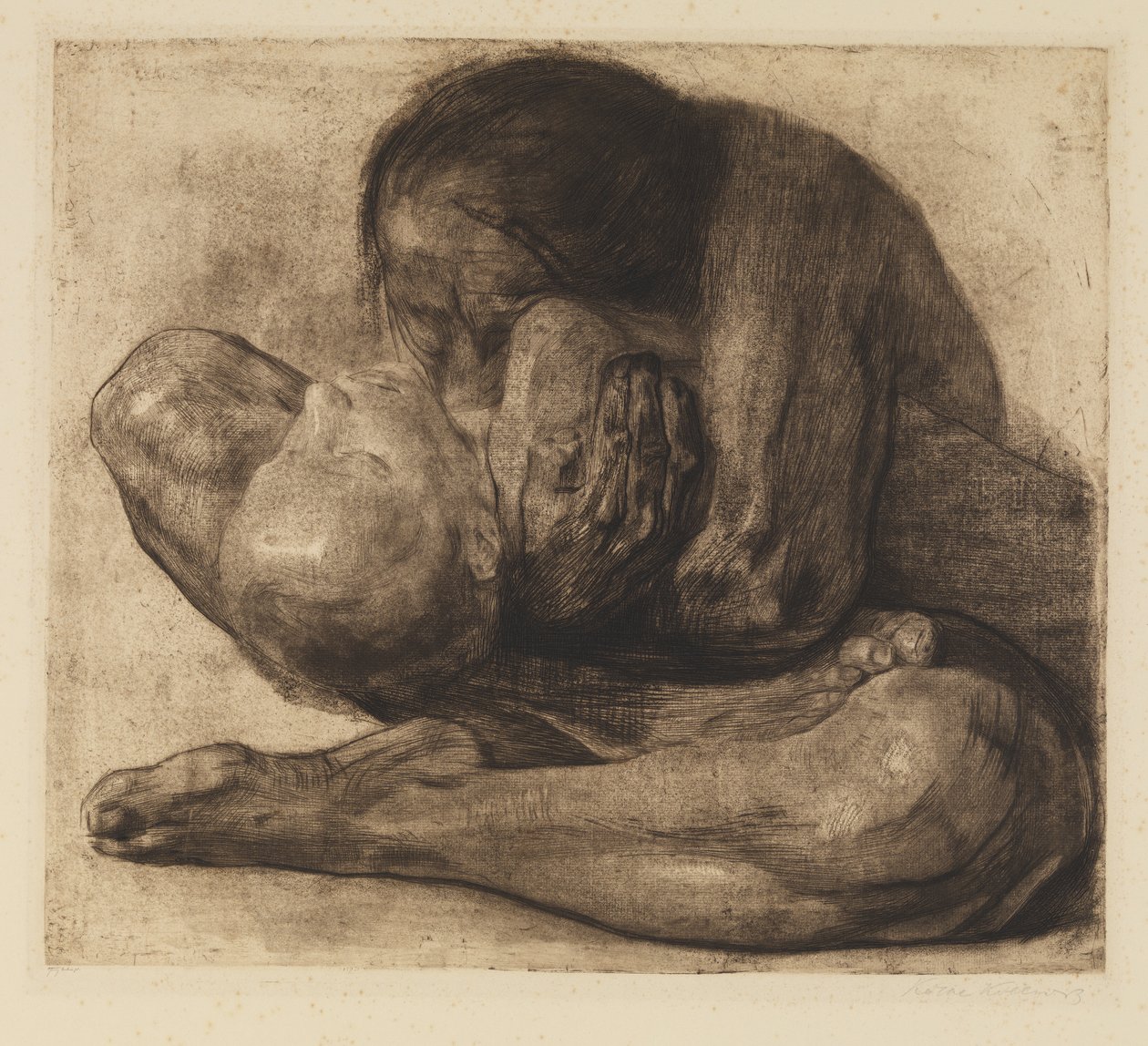 kvinne med dødt barn av Käthe Kollwitz