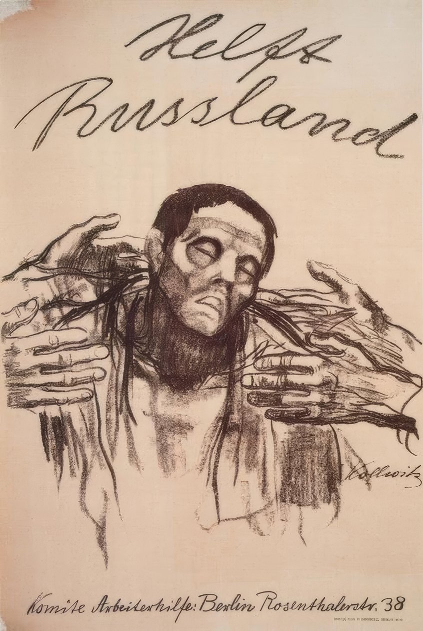 Hjelp Russland! av Käthe Kollwitz