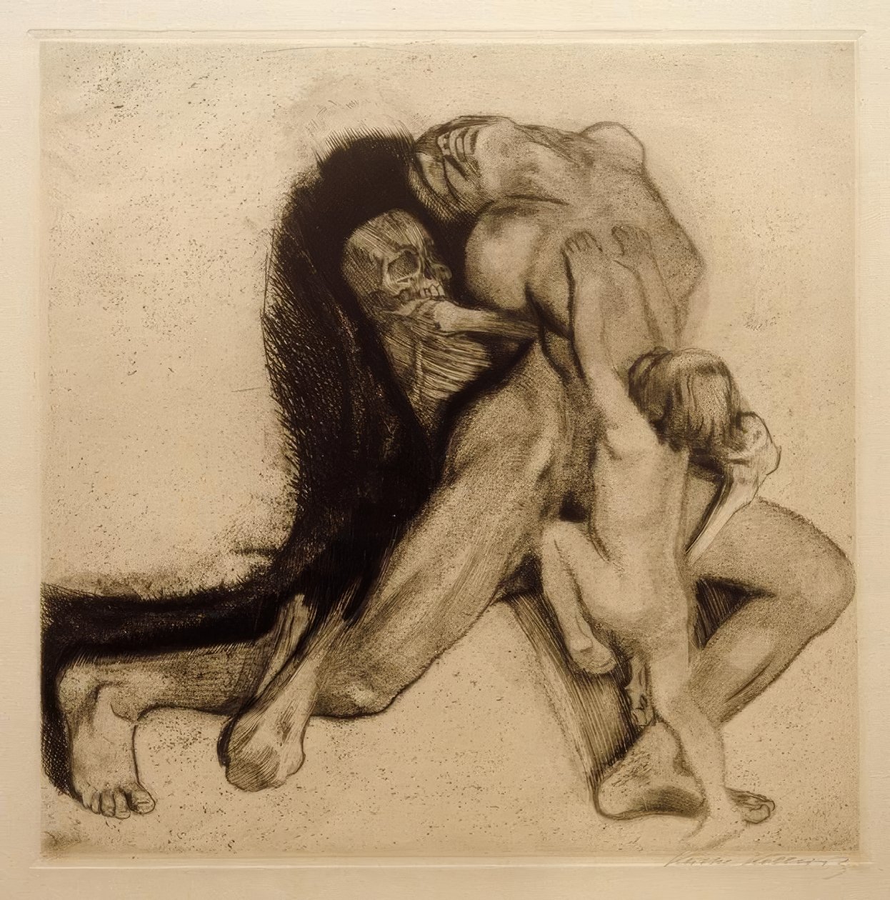 Käthe Kollwitz, død og kone av Käthe Kollwitz