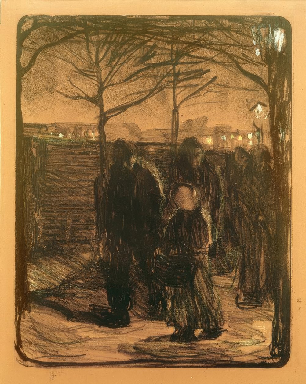 Käthe Kollwitz, forstad / 1901 av Käthe Kollwitz