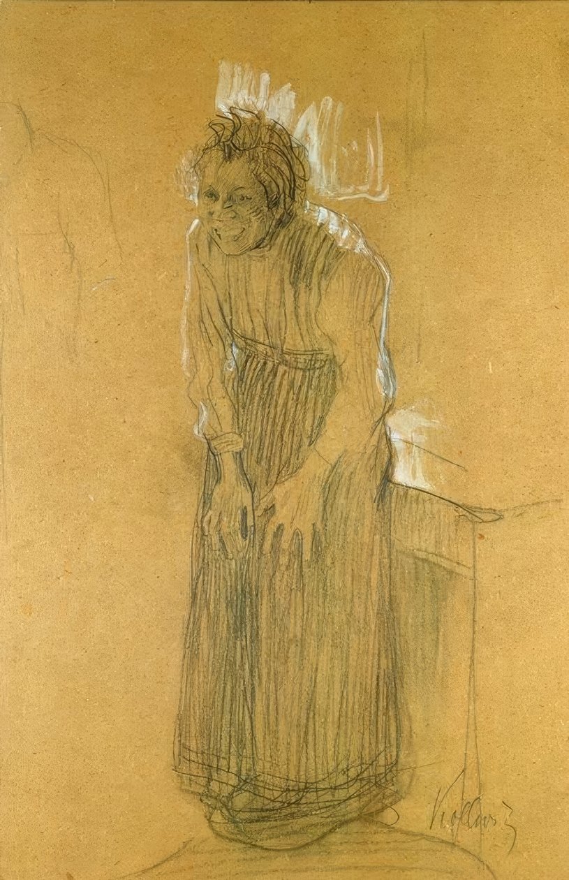 Leende kvinne av Käthe Kollwitz