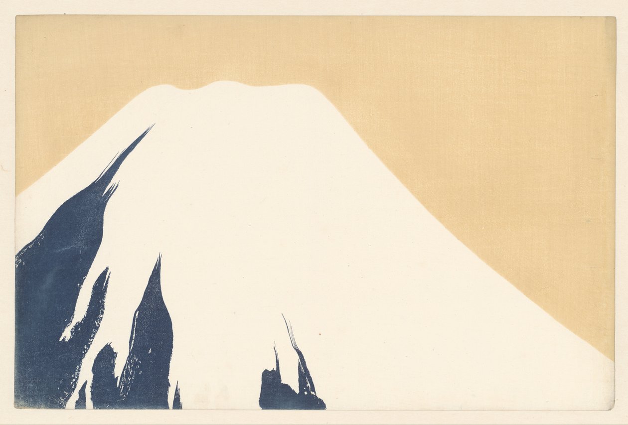 Mount Fuji, 1909 (treblokktrykk) av Kamisaka Sekka
