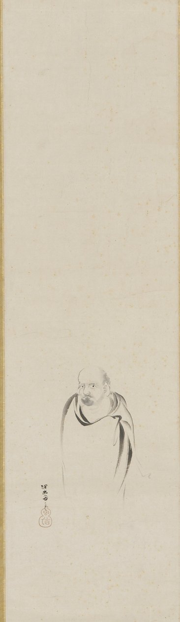 Bodhidharma, Edo-perioden (blekk på papir) av Kanō Tan’yū