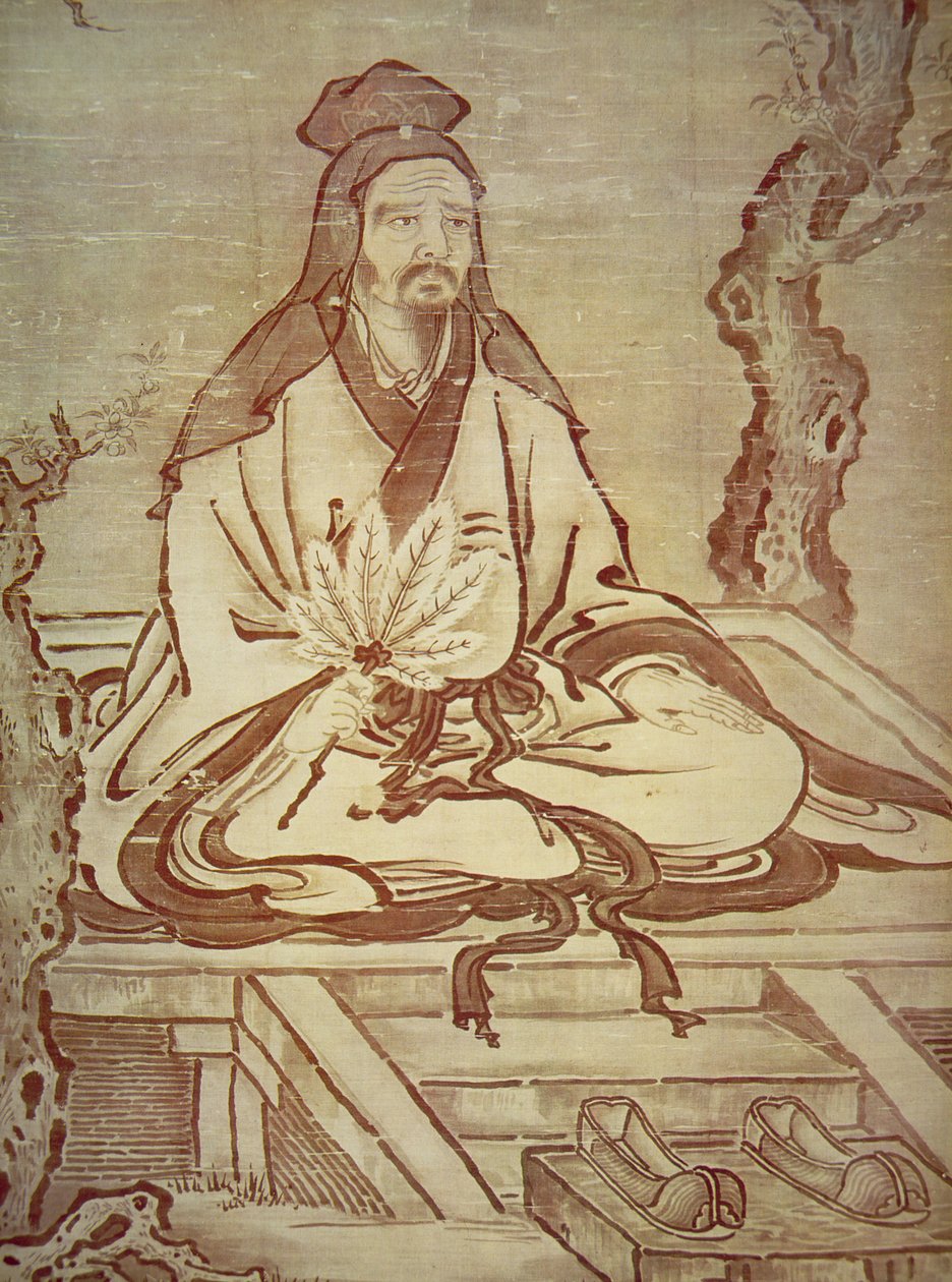Confucius (blekk på papir) av Kano Tanyu