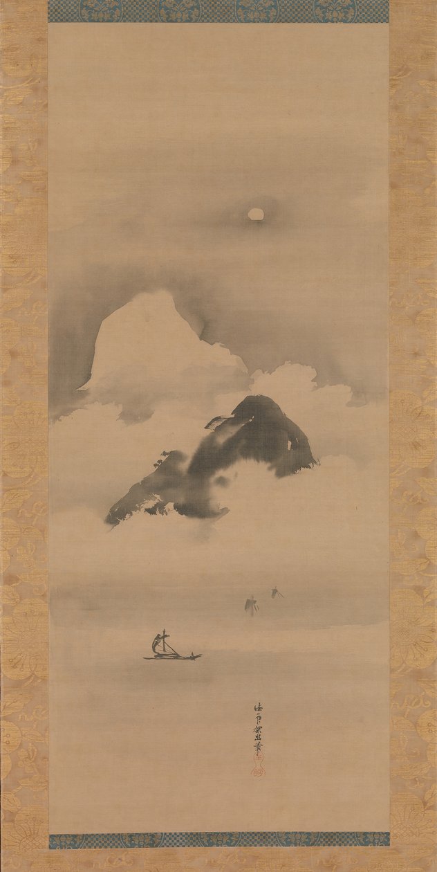 Landskap i måneskinn, etter 1662. av Kanō Tan’yū