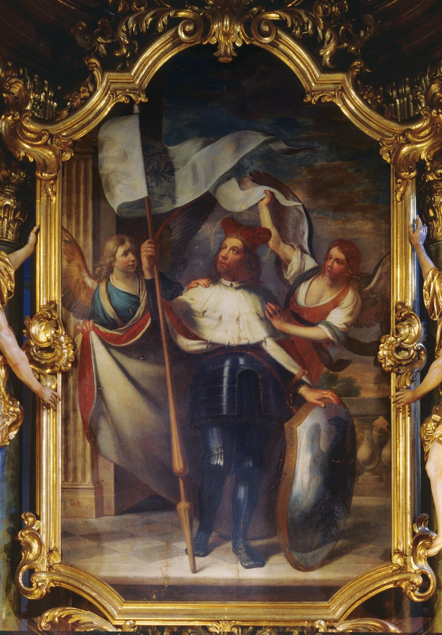 St. Wenceslas mellom to engler av Karel Škréta