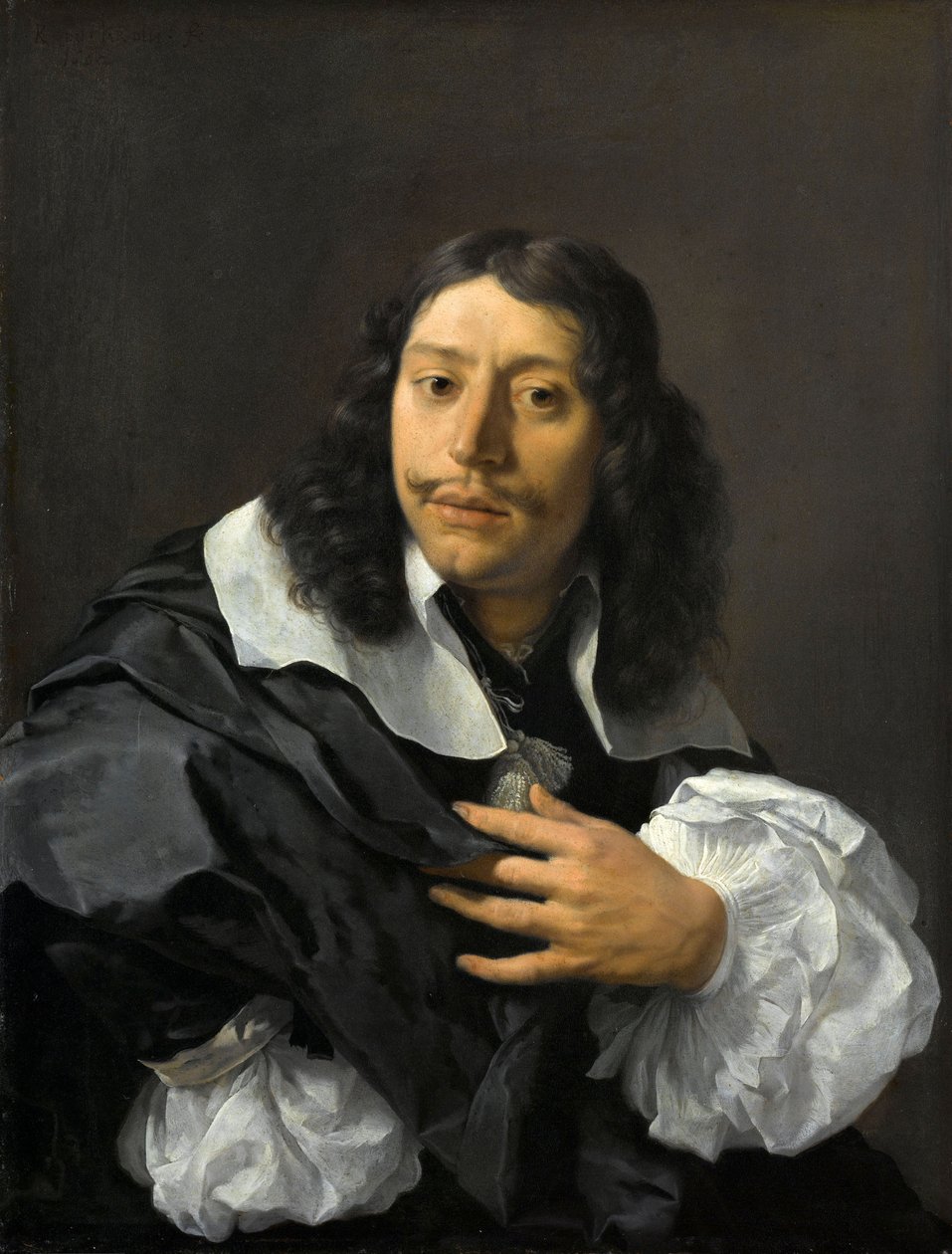 Selvportrett, 1662 (olje på kobber) av Karel Dujardin