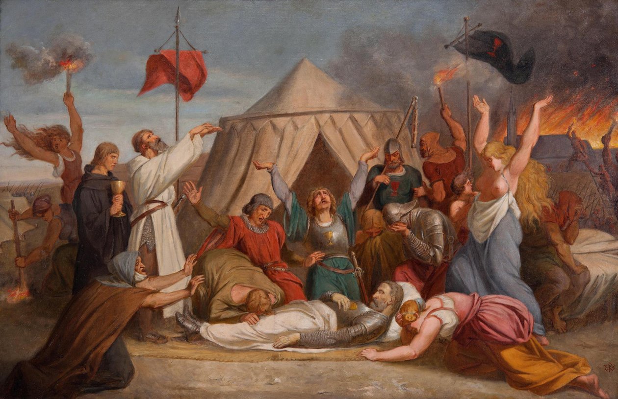 John Zizkas død, ca. 1850 av Karel Javurek