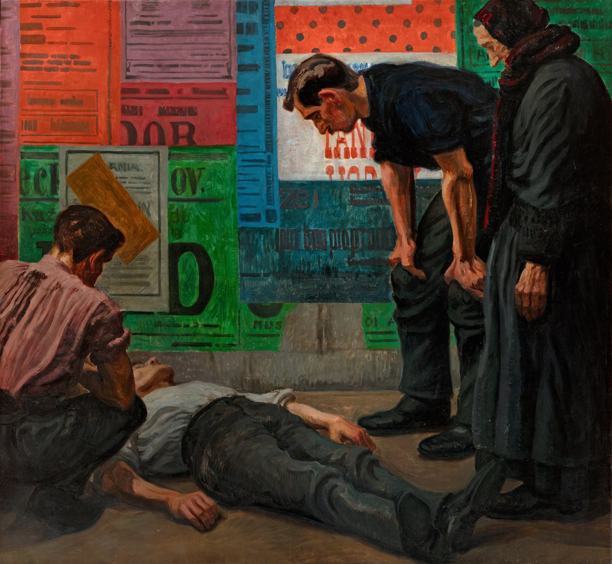 Ulykke på byggeplassen, 1909 av Karel Myslbek