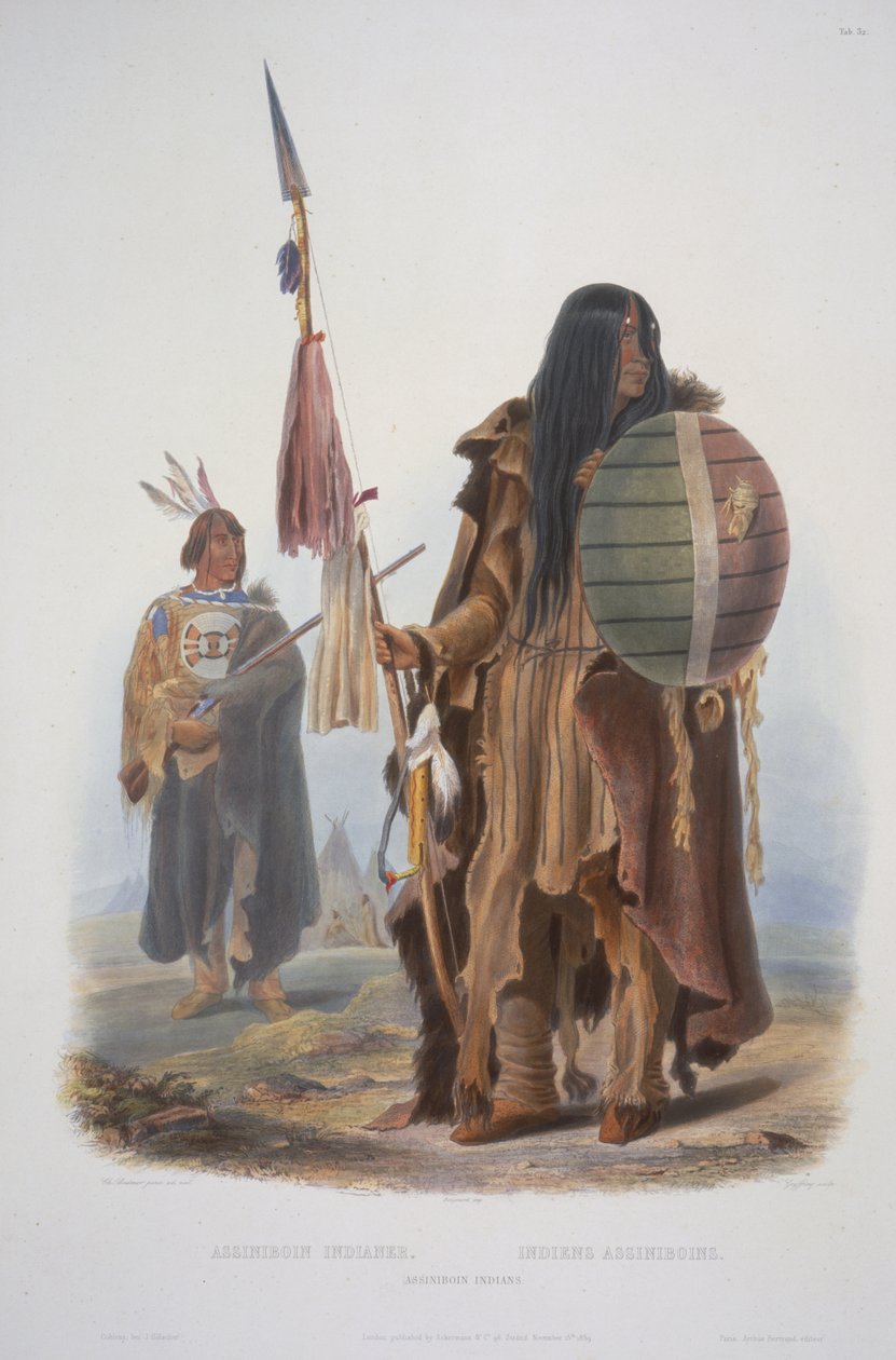 Assiniboin-indianere av Karl Bodmer