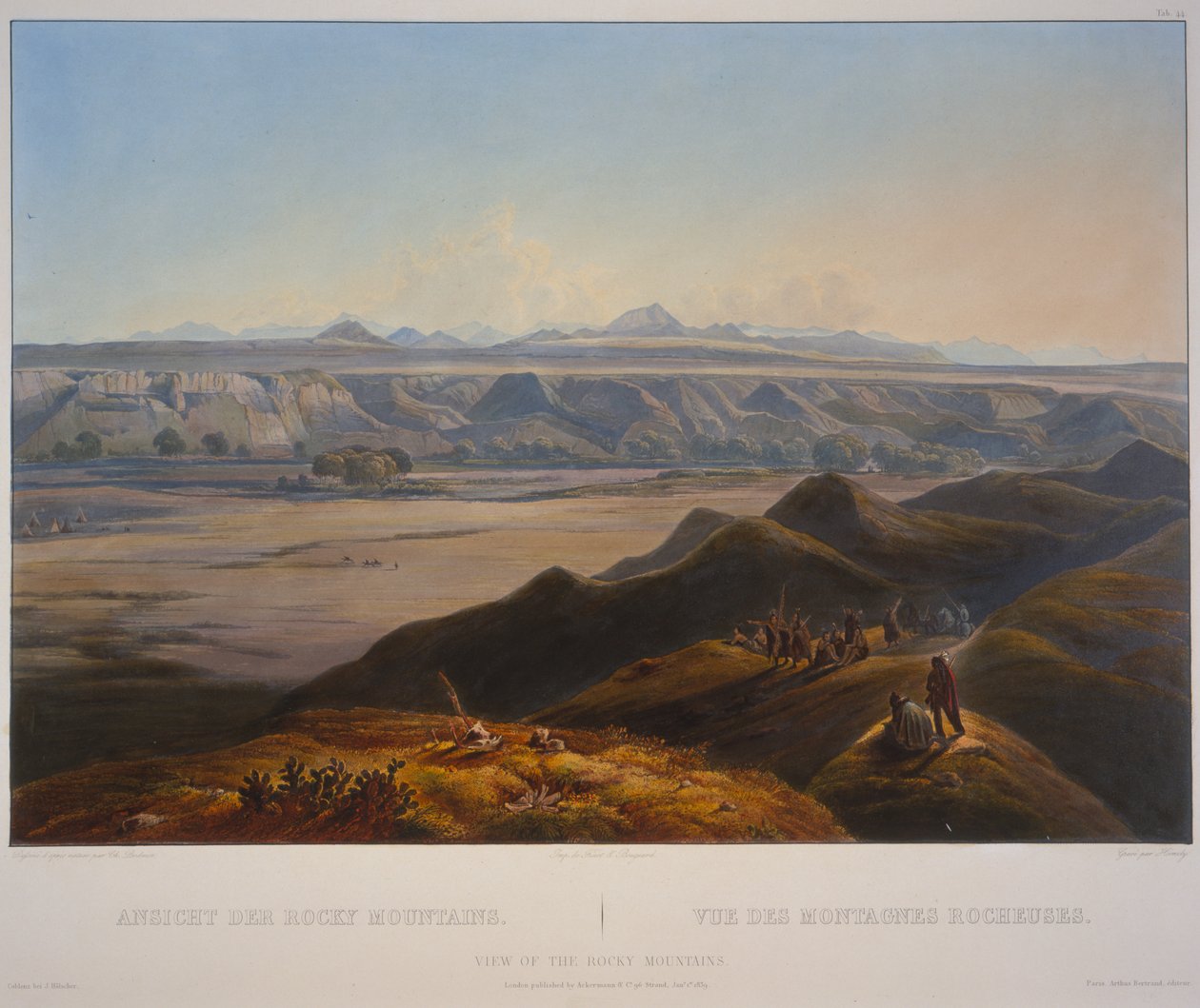 Utsikt over Rocky Mountains av Karl Bodmer