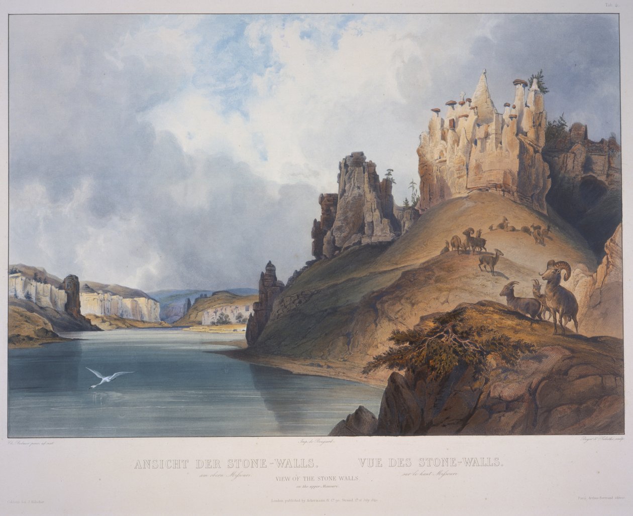 Utsikt over steinmurene av Karl Bodmer