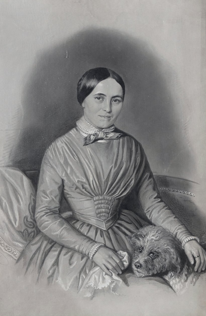 Portrett av Johann Spyri (1827-1901), forfatter av Karl Friedrich Irminger
