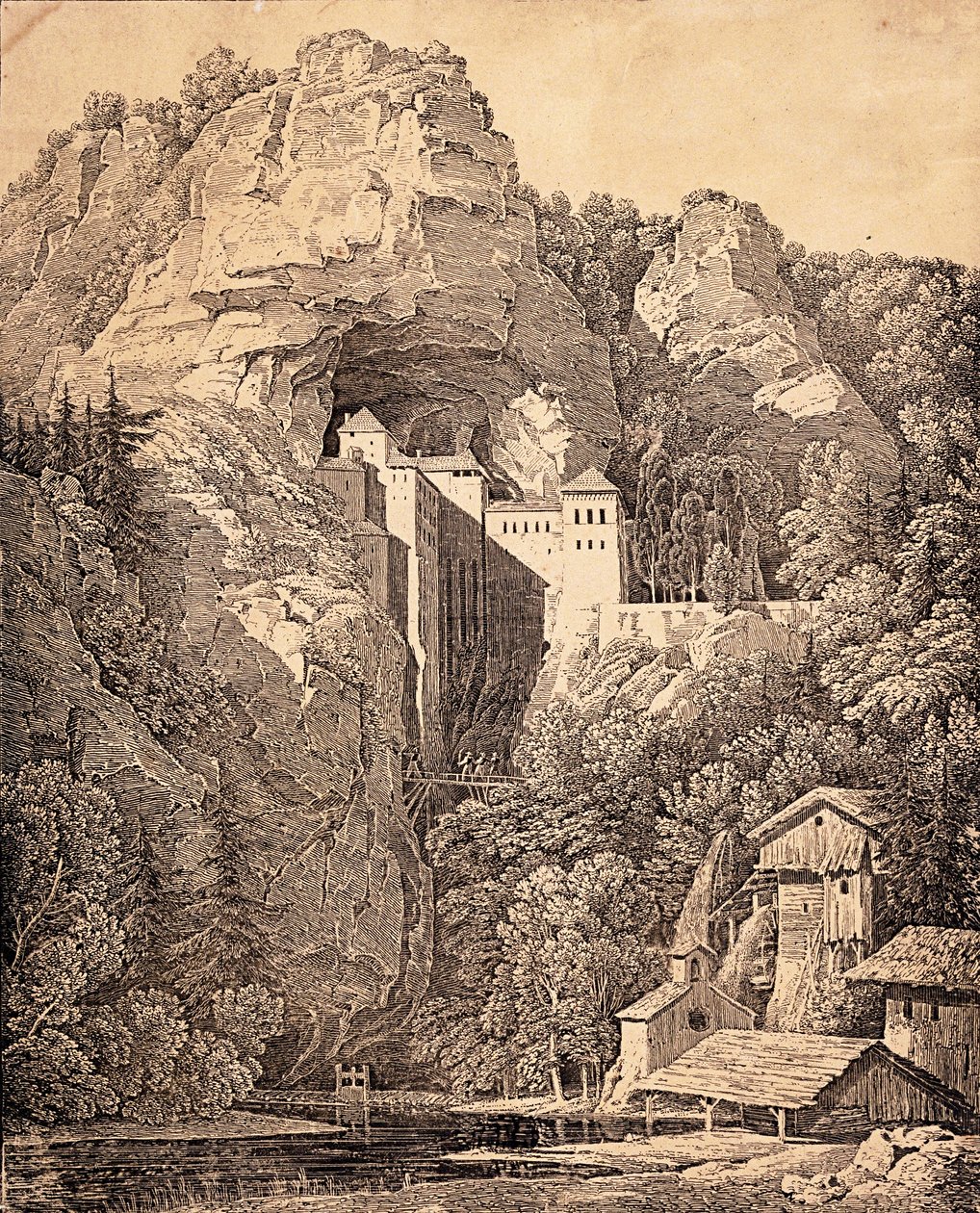 Prediama Castle i Crein XII time av Karl Friedrich Schinkel